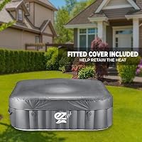 SereneLife SLSPA6SQA Outdoor Portable Hot Tub 6-Person Inflatable Spa — image 3