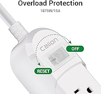 CALIONLTD Outdoor Power Strip Weatherproof with 14.7ft Extension Cord — image 3