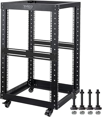 RIVECO 18U Open Frame Server Rack