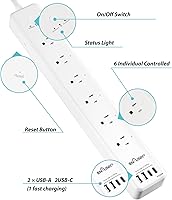 BN-LINK Smart Plug Power Strip with 6 Outlets and 4 USB Ports — image 4