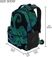 ALAZA Watercolor Octopus Large Backpack for Kids — image 6
