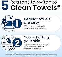 Clean Skin Club Clean Towels XL, 100% Biobased Face Towels, 100 Count — image 5