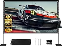 Queension 100-inch Outdoor Projector Screen with Stand — image 1