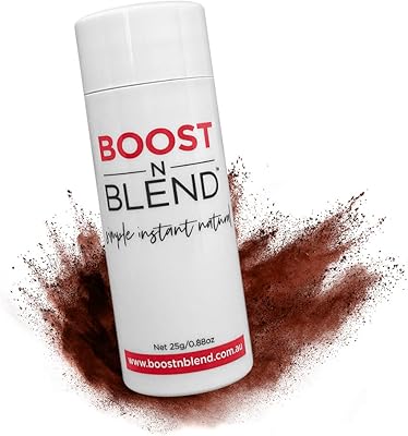 BOOST N BLEND Hair Fibers for Thinning Hair, Warm Cinnamon Brown (25g)