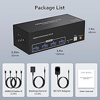TJCXELE HDMI KVM Switch 3 Monitors 2 Computers 4K@60Hz — image 7
