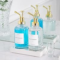 Molimoli Glass Soap Dispenser Set, 500ml/16.9oz, Gold — image 8