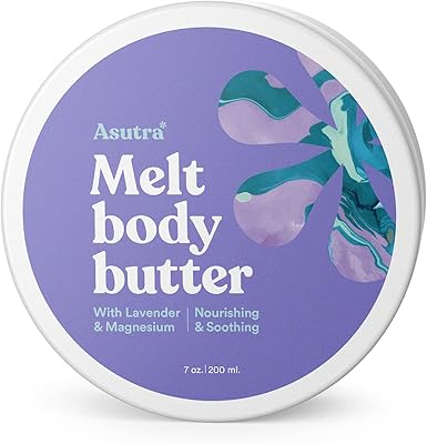 ASUTRA Magnesium Body Butter Lotion with Lavender, 7oz