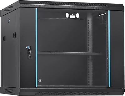 VEVOR 9U Wall Mount Server Cabinet 15.5″