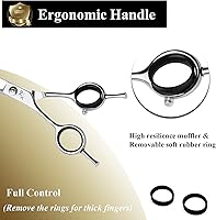 DRGSKL Hair Cutting Scissors 6” Professional Stainless Steel Thinning Shears — image 3