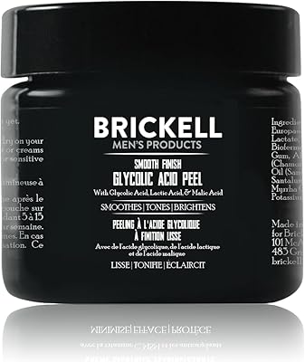 Brickell Men's Smooth Finish Glycolic Acid Peel, 2 Ounce