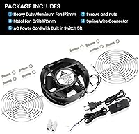 GDSTIME Axial Fan 17251, 172mm x 150mm x 51mm, 110V AC — image 7