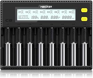 MiBOXER 18650 Battery Charger, 8-Bay Smart Charger Review