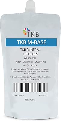 TKB Mineral Lip Gloss (M-Base) Clear Base 15 oz