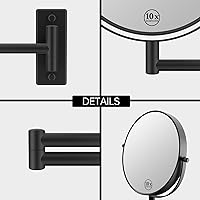 LANSI Wall Mounted Magnifying Makeup Mirror with 1X/10X Magnification — image 4