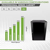 NavePoint 18U Deluxe IT Wallmount Cabinet Enclosure — image 3