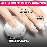 Nailboo Dip Powder Nail Kit Bundle – Base Coat, Activator, Top Coat & Build Powder, Clear 1oz 4 Piece Set — image 6
