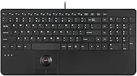 Perixx PERIBOARD-538 US Wired Compact Keyboard with Trackball — image 1