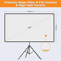 VISULAPEX 80-Inch Projector Screen with Stand — image 2
