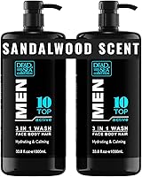 Dead Sea Collection TOP 10 ACTIVE Men's Body Wash 3 in 1 – Sandalwood – 33.8 Fl. Oz. (2-Pack) — image 1