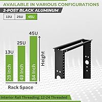 NavePoint 45U 2-Post Open Frame Server Rack — image 3