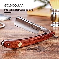 Gold Dollar Straight Razor Wooden Handle — image 2