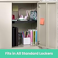 LockerMate Adjust-A-Shelf Locker Shelf, Black, 2-Pack — image 3