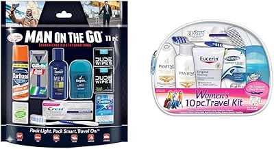 Convenience Kits International Men's 11 Piece Travel Kit & Women's 10 Piece Deluxe Travel Kit