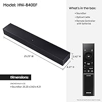 Samsung B-Series Soundbar HW-B400F 2.0 ch with Built-in Subwoofer — image 2