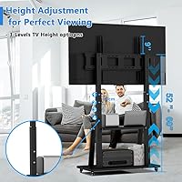 Duiliuu Mobile TV Cart Rolling TV Stand — image 3