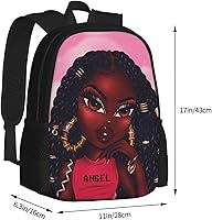 Waykales Black Girl Backpack 17 Inch Laptop Backpack — image 4
