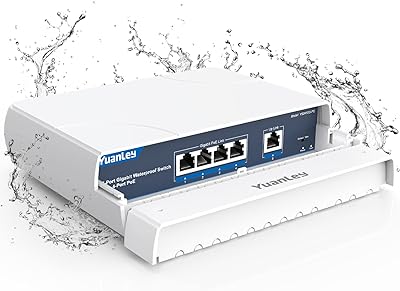 YuanLey 4-Port Waterproof Gigabit PoE Switch