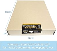 Lineco Museum Archival Storage Box 17x22x3 in. — image 3