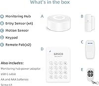GRSICO 2nd Gen WiFi Alarm System 9-Piece Kit — image 8
