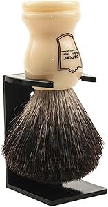 Parker 100% Black Badger Bristle Shaving Brush with White Handle Review