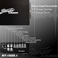 STINGER MT-1500.1 Class D Mono Car Amplifier — image 2