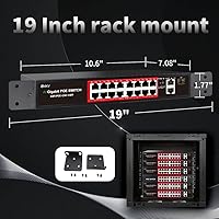 STEAMEMO 16-Port PoE Switch with 240W Power and 2 Gigabit Uplinks — image 6