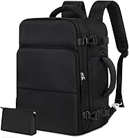 Rinlist Black Rectangular Travel Backpack 15.6-inch Laptop Bag — image 1