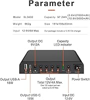 TalentCell Mini UPS SL3400 27000mAh Backup Battery Pack — image 2