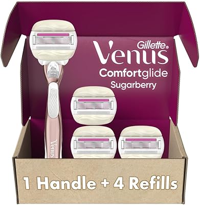 Gillette Venus Comfortglide Plus Olay Sugarberry Razor with Rose Gold Handle