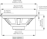 Goldwood GW-1244 12″ Woofer 290 Watt 4ohm Replacement Subwoofer — image 2