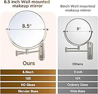 VORREMIRR Wall Mounted Makeup Mirror 1X/30X Magnifying with Extended Arm — image 5