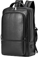 Genuine Leather Laptop Backpack for Men Women 15.6 Inch — image 1