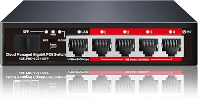 STEAMEMO 5-Port Gigabit PoE+ Switch 52W