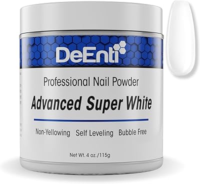 DeEnterprises Acrylic Nail Powder 4oz Bright White