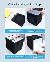Takerers 12″x12″x12″ Photo Studio Light Box — image 7
