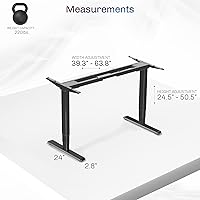 VIVO DESK-EV02RB Electric Sit Stand Desk Frame — image 3
