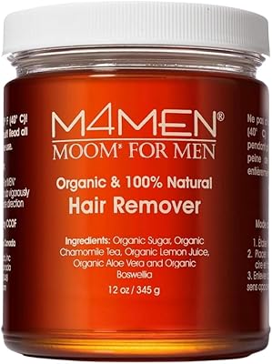 MOOM Organic Hair Removal Sugar Wax for Men 12oz