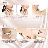 ORCLEENA 3D Face Roller Metal Facial Massager Rose Gold — image 6