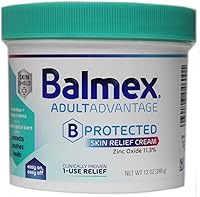Balmex Adult Care Rash Cream 11.3% Zinc Oxide 12 Ounce — image 1