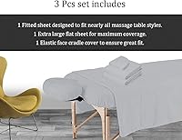 Avalon Care 3-Piece Massage Table Sheets Set - Silver — image 4